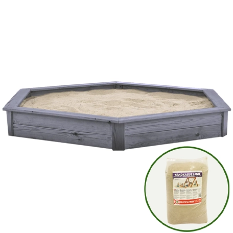 Sexkantig sandlåda inkl. sand