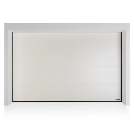 Garageport, vit - med motor