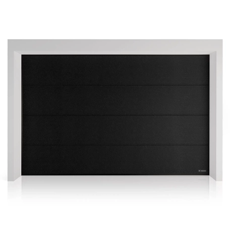 Garageport, svart - utan motor