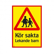 Kör sakta Lekande barn