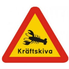 Varningsskylt - kräftskiva