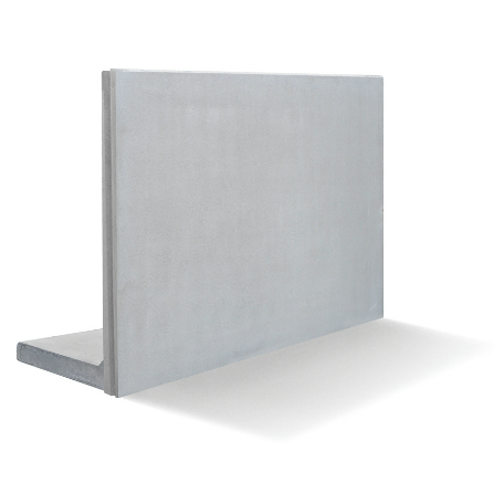 L-stöd slät, längd 1000 mm, not-not 20kN