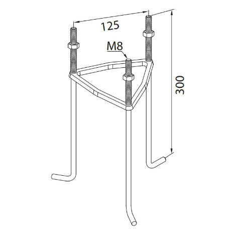 Ingjutningsfäste Ljuspollare 