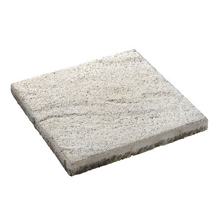 Trädgårdsplatta Vision Struktur 400x400x40 Platina (Vit)