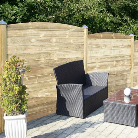 Tilläggssektion Profilstaket i trä med topprofil, 178,5 cm