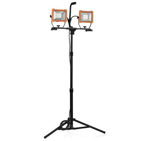 LED-arbetslampa tripod 2 x 30W