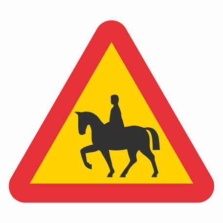 Varning för Ridande