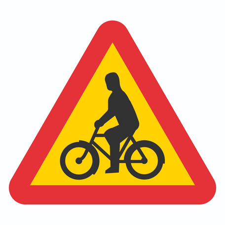 Varning för cyklande och mopedförare