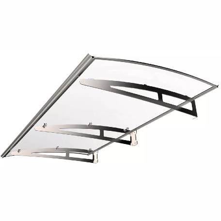 Entrétak silver/klarglas 180x100 cm