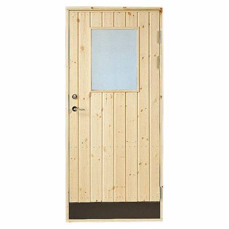 Kallförrådsdörr 10+- grader med rak panel 2 glas fönster höger 9x20 