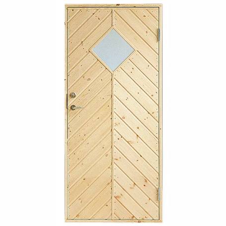 Kallförrådsdörr 10+- grader med fiskben 2 glas fönster höger 8x19 