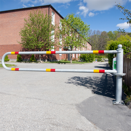 Bilspärr 1,5 till 3 meter - inkl. brandkårslås & förb. för cylinderlås