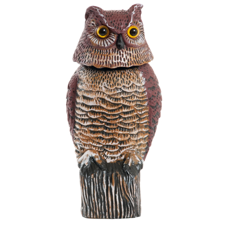 Fågelskrämma, Uggla med rörligt huvud