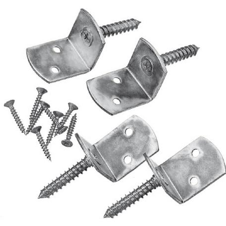 Beslag skärm rostfritt stål 4 stk/förpackning