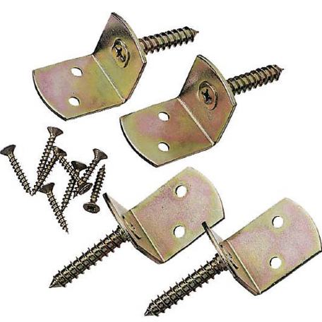 Beslag skärm gulkromaterat stål 4 stk/förpackning