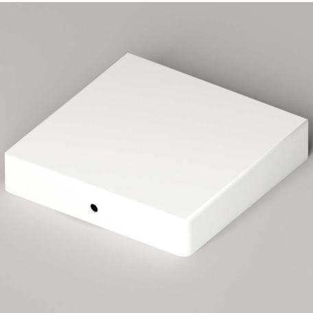 Platt stolplock vit 71x71 mm