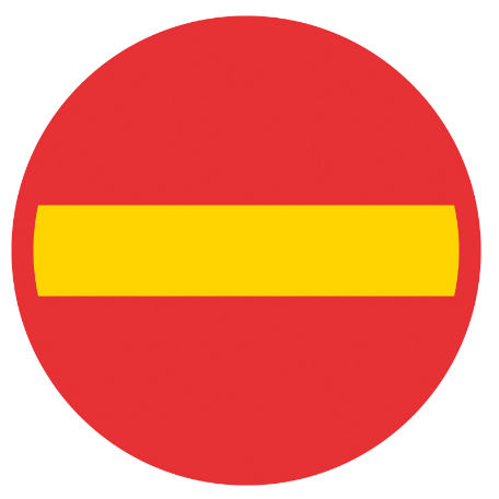Trafikskyltar | Förbud mot infart med fordon
