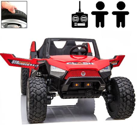 Elbilar | Elbil barn UTV Quad 4x4 tvåsits  12V - Röd