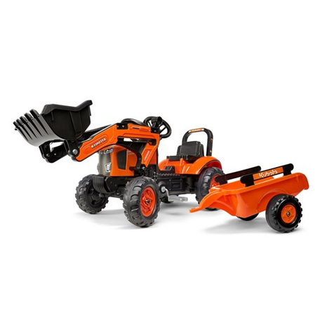Trampbilar & Gåbilar | FALK Frontlastare med vagn, Kubota