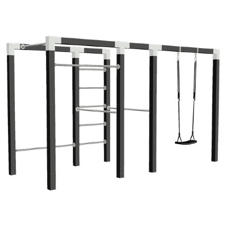 Utegym | Outdoor fitness - Modell 3 - Svart