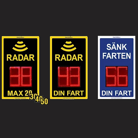 Hastighetsdisplay | Standardskyltar