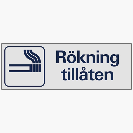 Skyltar | Rökning tillåten - Skylt