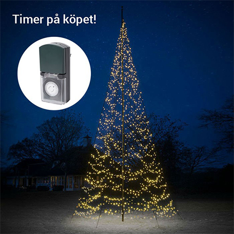 Flaggstångsbelysning | Julbelysning Fairybell 6–12 m