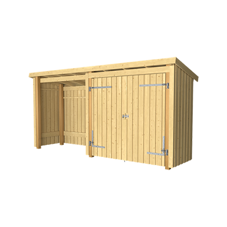Garage & Utehus | Nordic Multi Trädgårdshus 4,7 m2 - 2 moduler med dubbeldörr