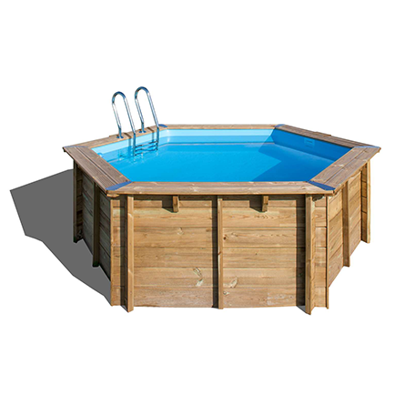 Pooltillbehör | Round wood pool Ø400 x 119 cm - Model Vanille 2