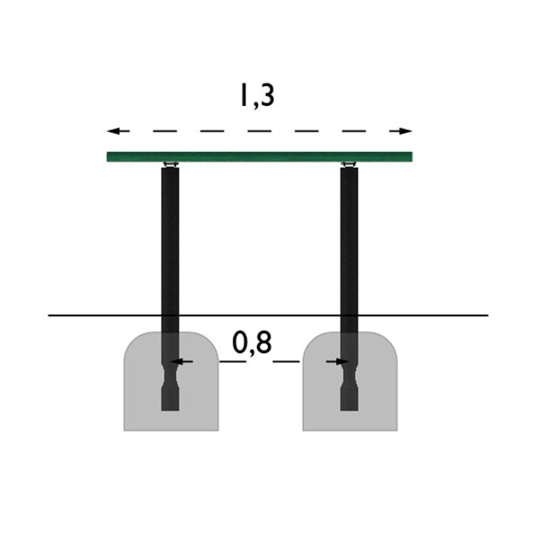 Picknickbord & Parkbord | Parkbord Sofiero Grön-Svart