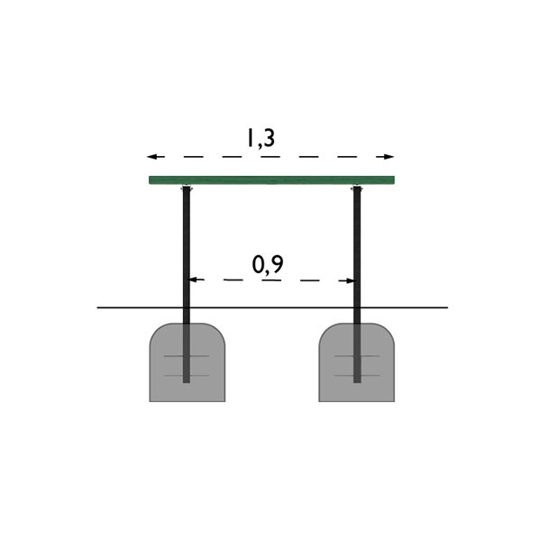 Picknickbord & Parkbord | Parkbord Ekeby Grön-Svart