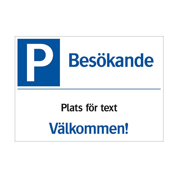 Trafikskyltar | Besökande (med plats för text)