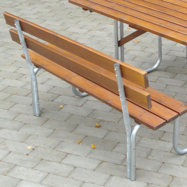 Picknickbord & Parkbord | Steel Picknickbord 150 cm 6 pers Brun