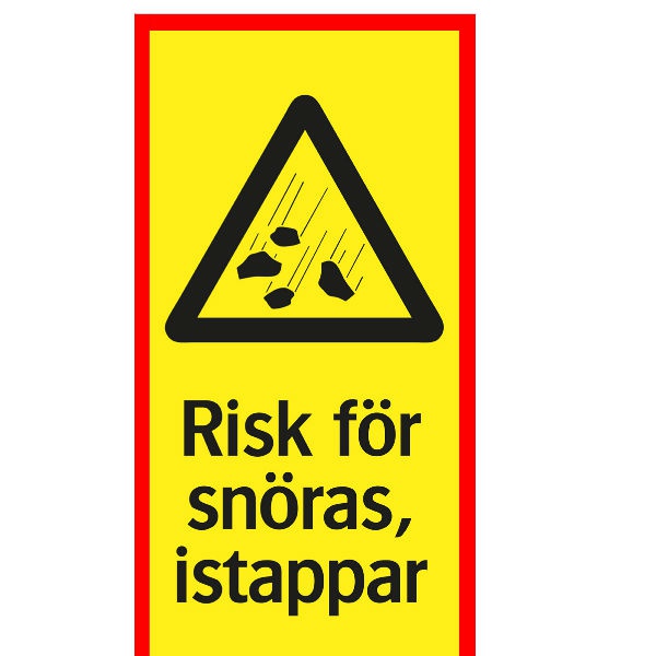 Varningsskyltar | BLF-skärm Risk för snöras