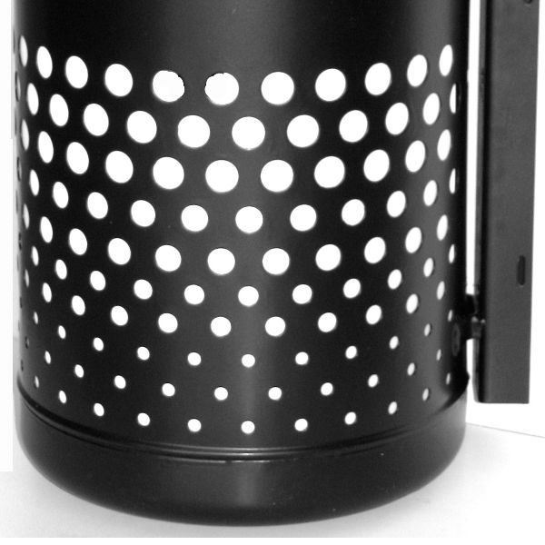Papperskorgar | Cylinder 50 L med dubbla lock, svart