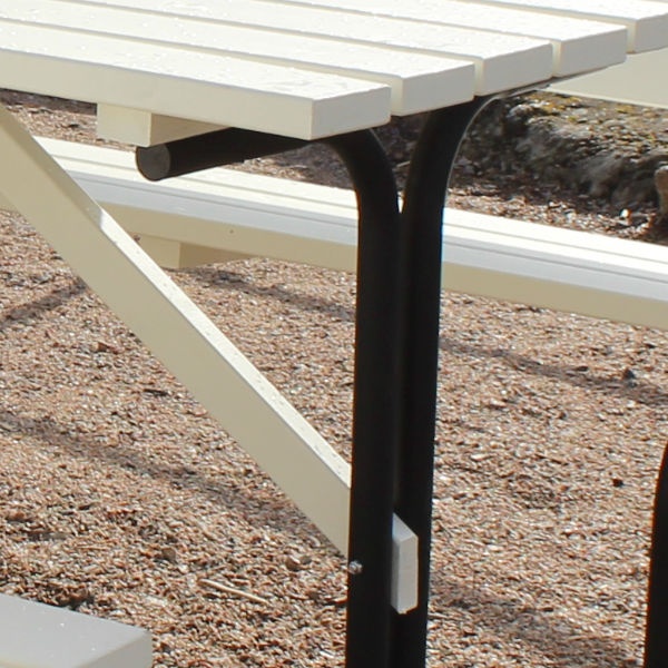 Picknickbord & Parkbord | Steel Picknickbord 150 cm 6 pers Vit