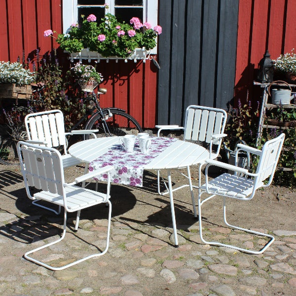 Café & Trädgårdsmöbler | Wilma Grupp 100 cm Vit