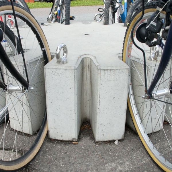 Cykelställ | Cykelställ Kuggen i betong för 9 eller 20 cyklar 