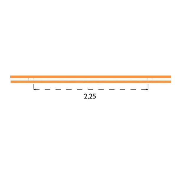 Parkeringsräcken | Parkeringsräcke dubbelt för platsgjutning 45x190mm