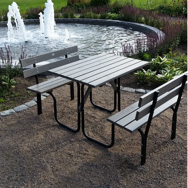 Picknickbord & Parkbord | Steel Picknickbord 100 cm 4 pers Grå