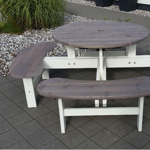 Picknickbord & Parkbord | Rondo Picknickbord vit-grå