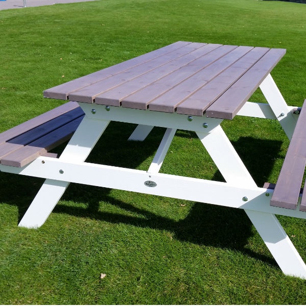 Picknickbord & Parkbord | Picnic Picknickbord 150 cm i vitt och grått