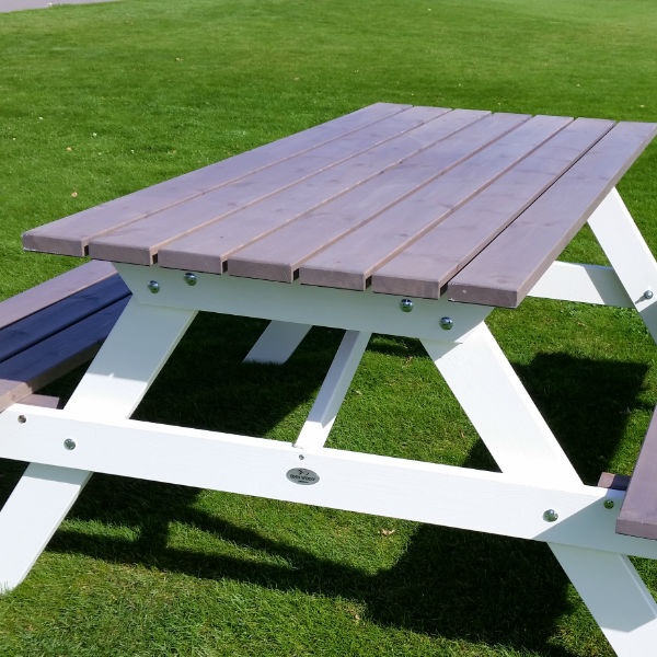 Picknickbord & Parkbord | Picnic Picknickbord 150 cm i vitt och grått