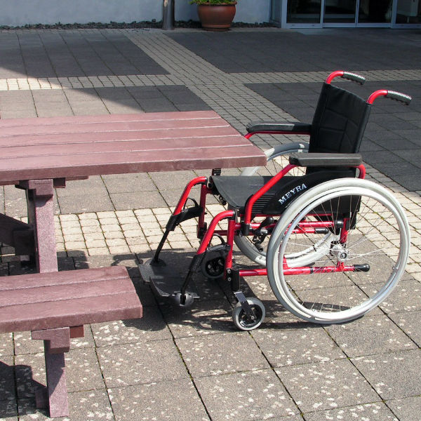 Picknickbord & Parkbord | Picknickbord Sedum - underhållsfritt för rullstol