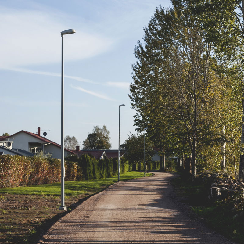 Belysningsstolpar | Belysningsstolpe Streetmast Silvergrå