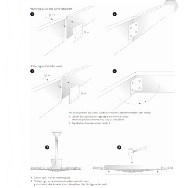 Rabattkanter & Trädringar | Rabattkant Hög i Corten, 2mm, Wernamo Design