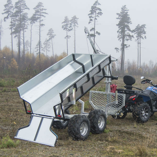 ATV Vagnar & Tillbehör | Kombivagn med flak och kran 3500