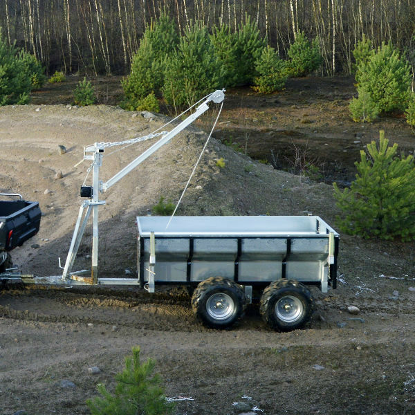 ATV Vagnar & Tillbehör | Kombivagn med flak och kran 3500