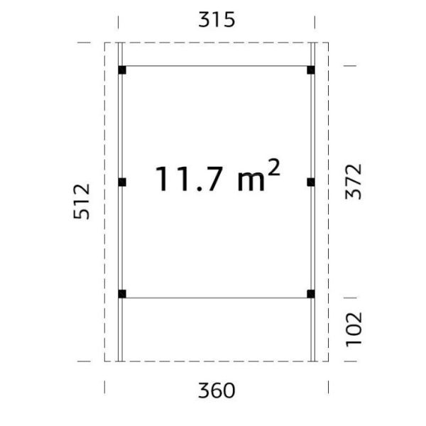 Carportar | Carport 11,7 m2