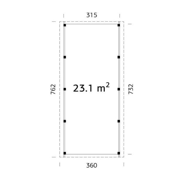 Carportar | Carport 23,1 m2